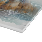 Coastal Seagulls Watercolor Seascape Snijplank (Hoek)