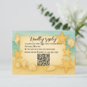 Coastal Seascape QR Code RSVP Card (Staand voorkant)