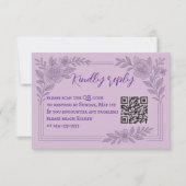Coastal Seascape QR Code RSVP Card (Voorkant)
