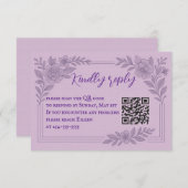 Coastal Seascape QR Code RSVP Card (Voorkant / Achterkant)