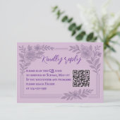Coastal Seascape QR Code RSVP Card Kaartje (Staand voorkant)