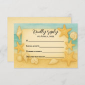 Coastal Seascape RSVP Card (Voorkant / Achterkant)