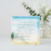 Coastal Seascape Rustic Watercolor Kaart (Staand voorkant)