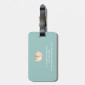 Coastal Seashell Beach Custom Elegant Travel Bagagelabel (Achterkant verticaal)