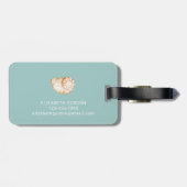 Coastal Seashell Beach Custom Elegant Travel Bagagelabel (Achterkant horizontaal)