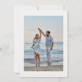 Coastal Seashell Blue Wedding Save the Date Kaart (Achterkant)