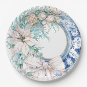 Coastal Seashell boeg kerstkrans Papieren Bordje (Voorkant)