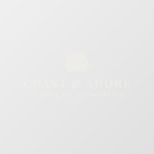 Coastal Seashell Brand Logo Raamsticker (Vel)