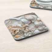 Coastal Seashell Coasters Bier Onderzetter (Linkerzijde)