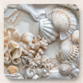 Coastal Seashell Coasters Bier Onderzetter (Voorkant)