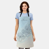 Coastal Seashell Line Art Schort (Gedragen)