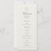 Coastal Seashell Nautical Formal Wedding Program (Voorkant)