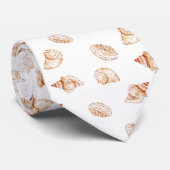 Coastal Seashell Oceanside Beach Nautical Stropdas (Opgerold)