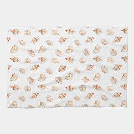Coastal Seashell Oceanside Beach Nautical Theedoek