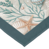 Coastal Seashells Zee sterren pastel groen ivoor Tafelkleed (Gekanteld)