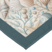 Coastal Seashells Zee sterren pastel groen ivoor Tafelkleed (Gekanteld)