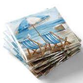 Coastal Seaside Chairs Fridge Magnet | Magnets