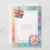 Coastal Seaside Girl's Baby shower Ocean Theme Kaart (Achterkant)