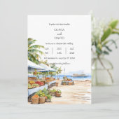 Coastal Seaside Village Market Zee Uitzicht Bruilo Kaart (Staand voorkant)