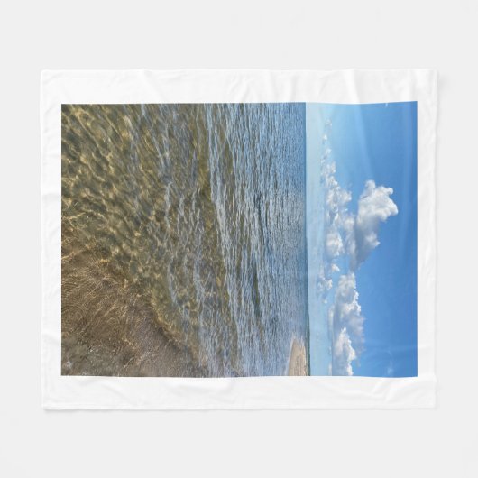 Coastal Serenity Blanket - Strand afbeelding deken (Voorkant (Horizontaal))