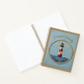 Coastal Serenity Embroidered Lighthouse Journal Notitieboek (Binnen)