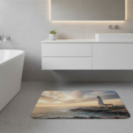 Coastal Serenity Lighthouse Bath Mat