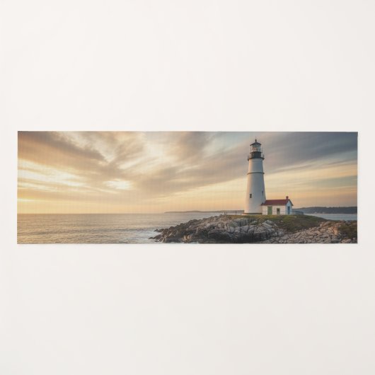 Coastal Serenity Lighthouse Yoga Mat (Voorkant (horizontaal))