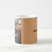 Coastal Serenity: vuurtoren en roeiboot Koffiemok (Center)