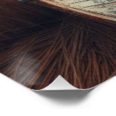 Coastal Serenity: vuurtoren en roeiboot Perfect Poster (Hoek)