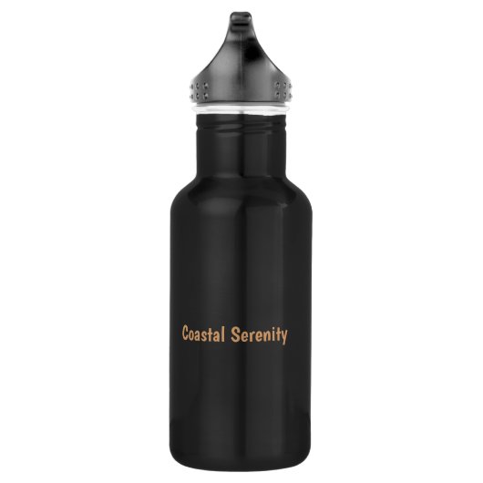 Coastal Serenity: vuurtoren en roeiboot Waterfles (Rechts)