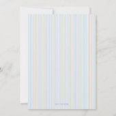 Coastal shell blue Christian baptism Invitation Kaart (Achterkant)