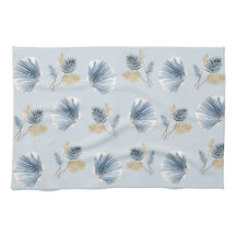 Coastal Shell Botanical | Soft Blue Nautical