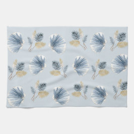Coastal Shell Botanical | Soft Blue Theedoek