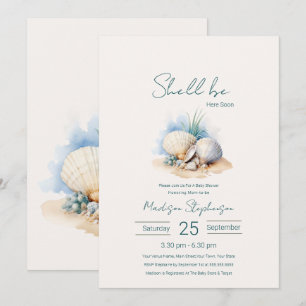 Coastal Shell Komt Binnenkort Baby Shower Kaart