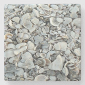 coastal Shell Natural Pattern Stenen Onderzetter (Voorkant)