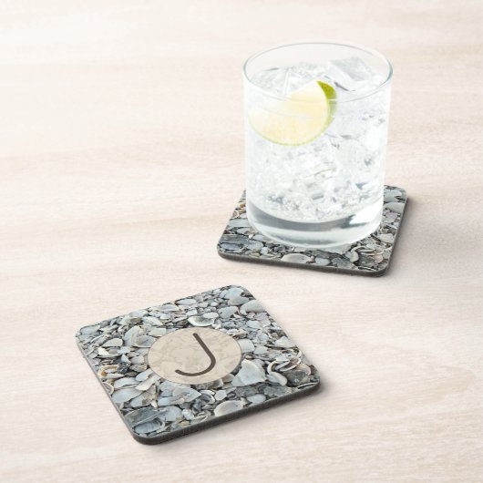 Coastal Shells Initial Accent Bier Onderzetter (Rechterzijde)