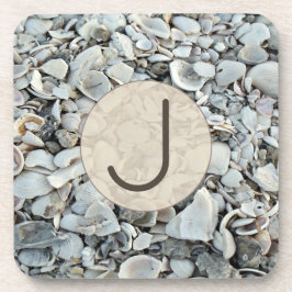 Coastal Shells Initial Accent Bier Onderzetter