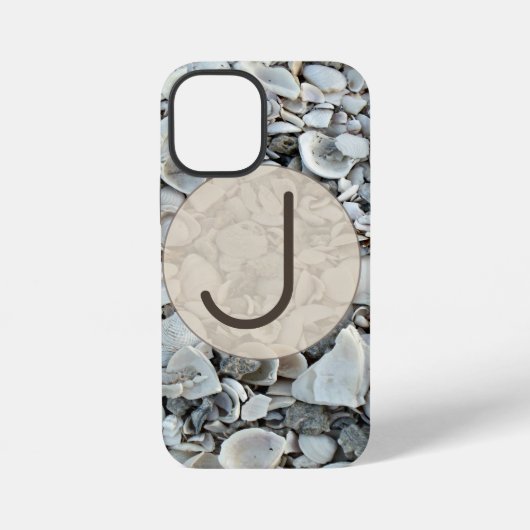 Coastal Shells Initial Case Art iPhone Hoesje (Achterkant)