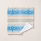 Coastal Shoreline Salty Wavy Repeteren Patroon Bad Handdoek (Wasdoekje)