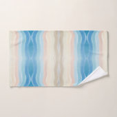 Coastal Shoreline Salty Wavy Repeteren Patroon Bad Handdoek (Handdoek)