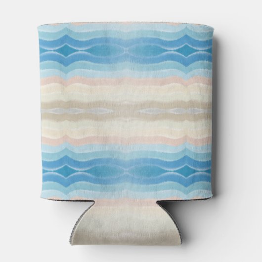 Coastal Shoreline Salty Wavy Repeteren Patroon Blikjeskoeler (Achterkant)