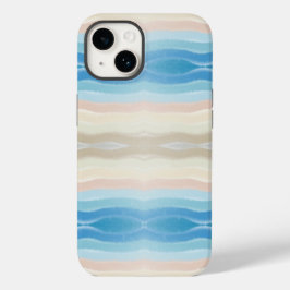 Coastal Shoreline Salty Wavy Repeteren Patroon Case-Mate iPhone 14 Hoesje