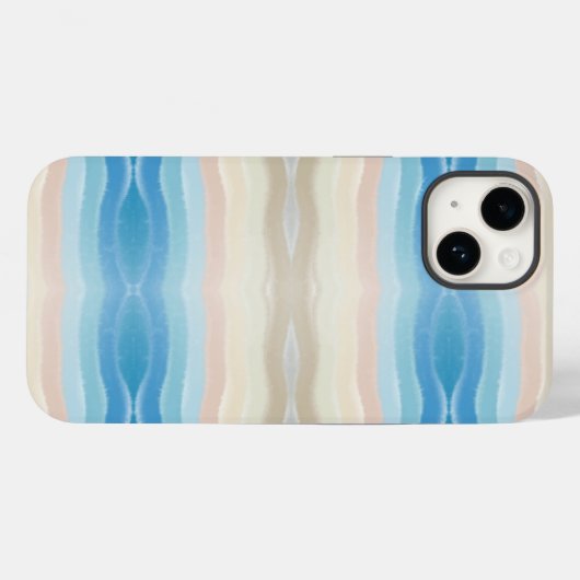 Coastal Shoreline Salty Wavy Repeteren Patroon Case-Mate iPhone Case (Achterkant (horizontaal))
