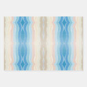 Coastal Shoreline Salty Wavy Repeteren Patroon Inpakpapier Vel (Voorkant 2)