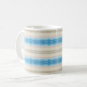 Coastal Shoreline Salty Wavy Repeteren Patroon Koffiemok (Voorkant links)