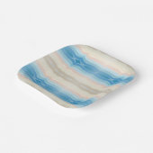 Coastal Shoreline Salty Wavy Repeteren Patroon Papieren Bordje (Gebogen)