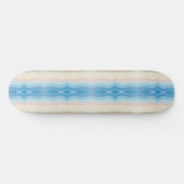 Coastal Shoreline Salty Wavy Repeteren Patroon Persoonlijk Skateboard (Horizontaal)