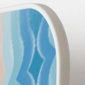 Coastal Shoreline Salty Wavy Repeteren Patroon Pickleball Paddle (Links Detail)