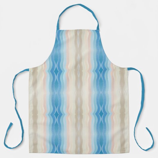 Coastal Shoreline Salty Wavy Repeteren Patroon Schort (Voorkant)