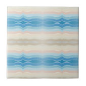 Coastal Shoreline Salty Wavy Repeteren Patroon Tegeltje (Voorkant)